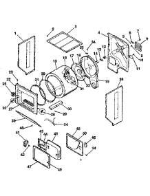 Dryer, Cabinet, Drum, Heater parts for Kenmore Washer Dryer Combo 417.99465100 (41799465100, 417 99465100) from AppliancePartsPros.com