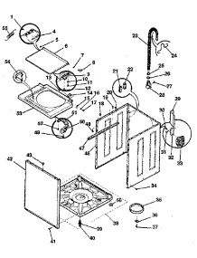 Washer-Cabinet, Top Panel, Base parts for Kenmore Washer Dryer Combo 417.99465100 (41799465100, 417 99465100) from AppliancePartsPros.com