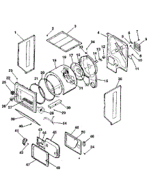 Dryer, Cabinet, Drum, Heater parts for Kenmore Washer Dryer Combo 417.99465110 (41799465110, 417 99465110) from AppliancePartsPros.com