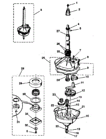 Transmission parts for Kenmore Washer Dryer Combo 417.99465110 (41799465110, 417 99465110) from AppliancePartsPros.com