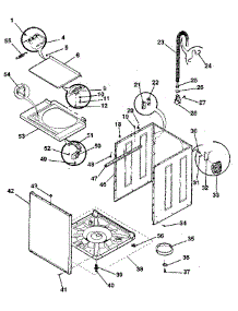 Washer-Cabinet, Top Panel, Base parts for Kenmore Washer Dryer Combo 417.99465120 (41799465120, 417 99465120) from AppliancePartsPros.com