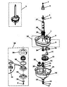 Transmission parts for Kenmore Washer Dryer Combo 417.99465800 (41799465800, 417 99465800) from AppliancePartsPros.com