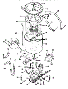 Tub Assembly parts for Kenmore Washer Dryer Combo 417.99570100 (41799570100, 417 99570100) from AppliancePartsPros.com