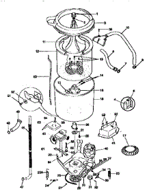 Tub, Basket, And Agitator parts for Kenmore Washer Dryer Combo 417.99570110 (41799570110, 417 99570110) from AppliancePartsPros.com