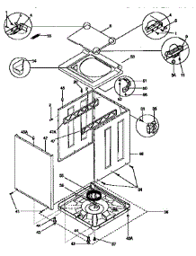 Top And Cabinet parts for Kenmore Washer Dryer Combo 417.99570110 (41799570110, 417 99570110) from AppliancePartsPros.com