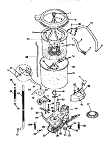 Tub, Basket, And Agitator parts for Kenmore Washer Dryer Combo 417.99570120 (41799570120, 417 99570120) from AppliancePartsPros.com