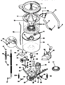 Tub, Basket, And Agitator parts for Kenmore Washer Dryer Combo 417.99570130 (41799570130, 417 99570130) from AppliancePartsPros.com