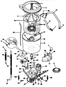 Tub, Basket, And Agitator parts for Kenmore Washer Dryer Combo 417.99570140 (41799570140, 417 99570140) from AppliancePartsPros.com