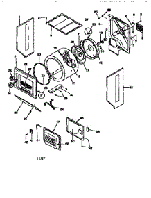 Drum parts for Kenmore Washer Dryer Combo 417.99570150 (41799570150, 417 99570150) from AppliancePartsPros.com
