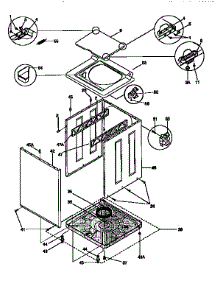 Top And Cabinet parts for Kenmore Washer Dryer Combo 417.99570150 (41799570150, 417 99570150) from AppliancePartsPros.com