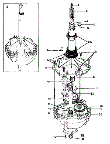 Transmission parts for Kenmore Washer Dryer Combo 417.99570800 (41799570800, 417 99570800) from AppliancePartsPros.com