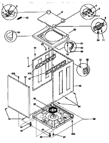 Top And Cabinet parts for Kenmore Washer Dryer Combo 417.99570810 (41799570810, 417 99570810) from AppliancePartsPros.com