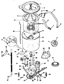 Tub, Basket, And Agitator parts for Kenmore Washer Dryer Combo 417.99570810 (41799570810, 417 99570810) from AppliancePartsPros.com