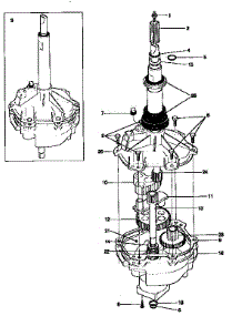 Gearcase / Transmission parts for Kenmore Washer Dryer Combo 417.99570810 (41799570810, 417 99570810) from AppliancePartsPros.com