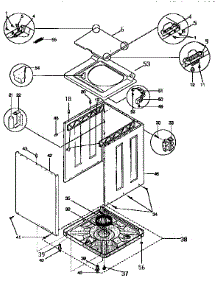 Cabinet Assembly parts for Kenmore Washer Dryer Combo 417.99576100 (41799576100, 417 99576100) from AppliancePartsPros.com