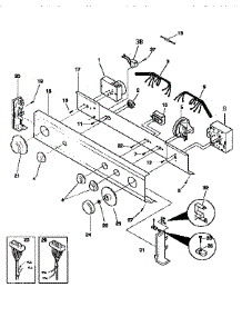 Control Panel parts for Kenmore Washer Dryer Combo 417.99576100 (41799576100, 417 99576100) from AppliancePartsPros.com