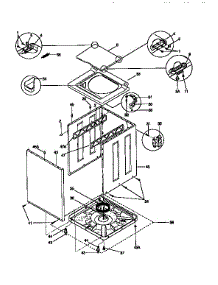 Top And Cabinet parts for Kenmore Washer Dryer Combo 417.99576110 (41799576110, 417 99576110) from AppliancePartsPros.com