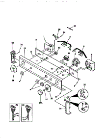 Control Panel parts for Kenmore Washer Dryer Combo 417.99576110 (41799576110, 417 99576110) from AppliancePartsPros.com