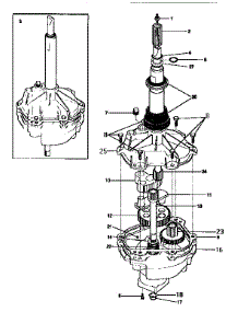 Transmission parts for Kenmore Washer Dryer Combo 417.99576800 (41799576800, 417 99576800) from AppliancePartsPros.com