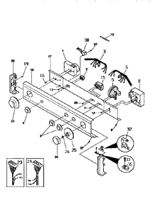 Console parts for Kenmore Washer Dryer Combo 417.99576800 (41799576800, 417 99576800) from AppliancePartsPros.com