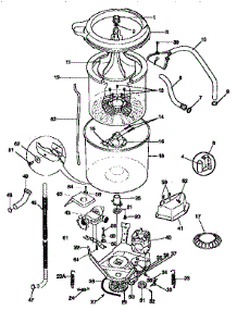 Tub, Basket, And Agitator parts for Kenmore Washer Dryer Combo 417.99576810 (41799576810, 417 99576810) from AppliancePartsPros.com