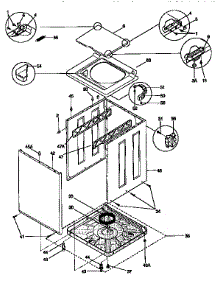 Top And Cabinet parts for Kenmore Washer Dryer Combo 417.99576810 (41799576810, 417 99576810) from AppliancePartsPros.com
