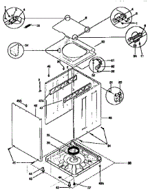 Top And Cabinet parts for Kenmore Washer Dryer Combo 417.99680400 (41799680400, 417 99680400) from AppliancePartsPros.com