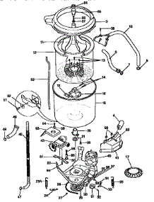 Tub, Basket, And Agitator parts for Kenmore Washer Dryer Combo 417.99680400 (41799680400, 417 99680400) from AppliancePartsPros.com