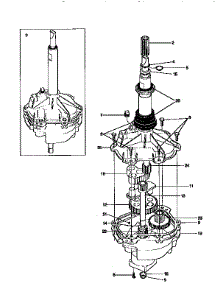 Gearcase / Transmission parts for Kenmore Washer Dryer Combo 417.99680410 (41799680410, 417 99680410) from AppliancePartsPros.com