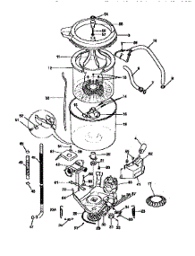 Tub, Basket, And Agitator parts for Kenmore Washer Dryer Combo 417.99680410 (41799680410, 417 99680410) from AppliancePartsPros.com