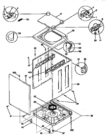 Top And Cabinet parts for Kenmore Washer Dryer Combo 417.99686210 (41799686210, 417 99686210) from AppliancePartsPros.com