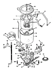Tub, Basket, And Agitator parts for Kenmore Washer Dryer Combo 417.99686400 (41799686400, 417 99686400) from AppliancePartsPros.com