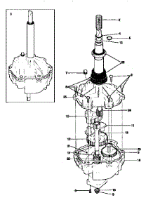 Gearcase / Transmission parts for Kenmore Washer Dryer Combo 417.99686410 (41799686410, 417 99686410) from AppliancePartsPros.com