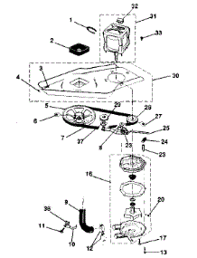 Washer Drive System, Pump parts for Kenmore Washer Dryer Combo 417.99970100 (41799970100, 417 99970100) from AppliancePartsPros.com