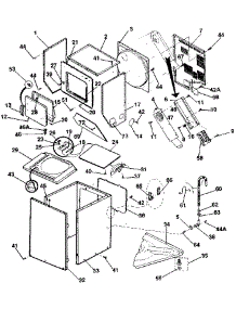 Cabinet Parts & Heater parts for Kenmore Washer Dryer Combo 417.99975100 (41799975100, 417 99975100) from AppliancePartsPros.com