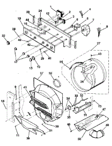 Console Controls, Drum parts for Kenmore Washer Dryer Combo 417.99975110 (41799975110, 417 99975110) from AppliancePartsPros.com