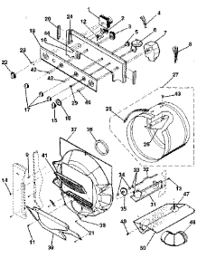 Console Controls, Drum parts for Kenmore Washer Dryer Combo 417.99975800 (41799975800, 417 99975800) from AppliancePartsPros.com