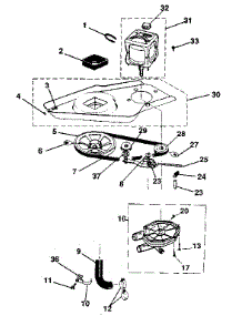 Washer Drive System, Pump parts for Kenmore Washer Dryer Combo 417.99975810 (41799975810, 417 99975810) from AppliancePartsPros.com