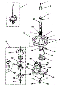 Transmission parts for Kenmore Washer Dryer Combo 417.99980120 (41799980120, 417 99980120) from AppliancePartsPros.com