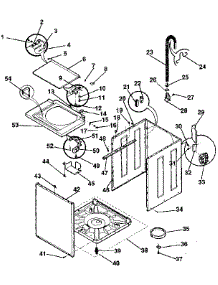 Washer-Cabinet, Top Panel, Base parts for Kenmore Washer Dryer Combo 417.99980800 (41799980800, 417 99980800) from AppliancePartsPros.com