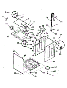 Washer-Cabinet, Top Panel, Base parts for Kenmore Washer Dryer Combo 417.99980810 (41799980810, 417 99980810) from AppliancePartsPros.com