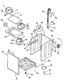 Washer-Cabinet, Top Panel, Base parts for Kenmore Washer Dryer Combo 417.99980830 (41799980830, 417 99980830) from AppliancePartsPros.com