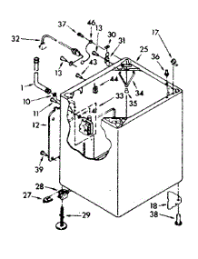 Cabinet Parts parts for Kenmore Washer 110.82380610 (11082380610, 110 82380610) from AppliancePartsPros.com