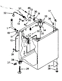 Cabinet Parts parts for Kenmore Washer 110.82382610 (11082382610, 110 82382610) from AppliancePartsPros.com