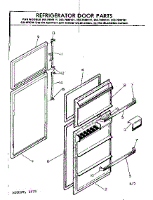 Door Parts parts for Kenmore Refrigerator 253.7699111 (2537699111, 253 7699111) from AppliancePartsPros.com