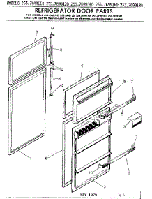 Door Parts parts for Kenmore Refrigerator 253.7699140 (2537699140, 253 7699140) from AppliancePartsPros.com