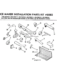 Ice Maker Installation Parts Kit No. 8082 parts for Kenmore Refrigerator 253.7699161 (2537699161, 253 7699161) from AppliancePartsPros.com