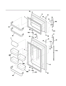 Door parts for Kenmore Refrigerator 253.73892304 (25373892304, 253 73892304) from AppliancePartsPros.com