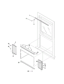 Window Mounting parts for Kenmore Air Conditioner 253.74106300 (25374106300, 253 74106300) from AppliancePartsPros.com