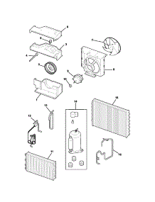 Cooling & Air Flow Systems parts for Kenmore Air Conditioner 253.74131401 (25374131401, 253 74131401) from AppliancePartsPros.com